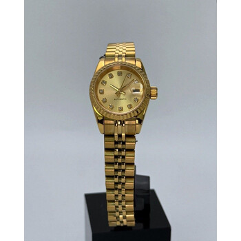 Custom Seiko Mod • No Logo Gold Diamond Datejust • 26mm